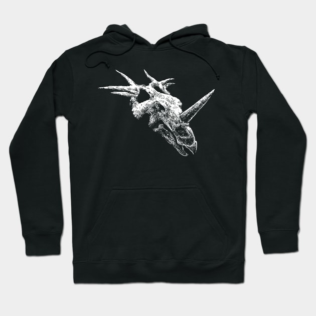 Styracosaurus Skull (plain) Hoodie by LAB Ideas